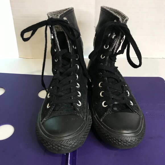 CONVERSE Women's Chuck Taylor Elsie Roldown Suede Sneakers size 8 - Picture 1 of 9